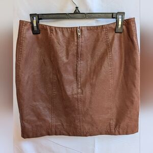 Brown Leather Skirt